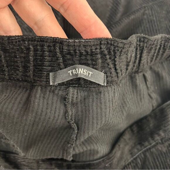 TRANSIT PAR SUCH women’s Tapered Trouser PANTS in black corduroy - Picture 4 of 12